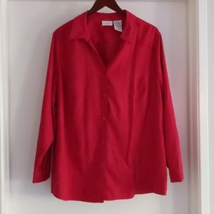 ♻️DONATED♻️ Red 22/24 Tunic/Blouse/Button Down